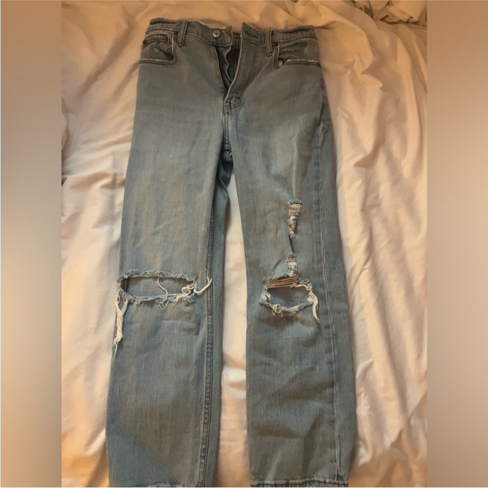 Abercrombie Ankle Straight Ultra High Rise
